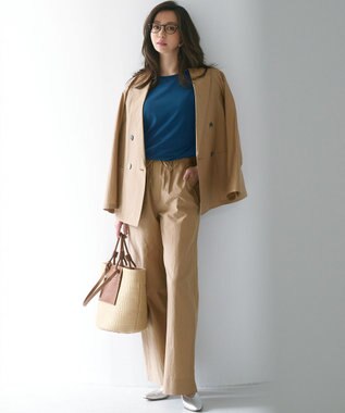 23区 L 【洗える】MANTECO ブライトワッシャー ジャケット キャメル系