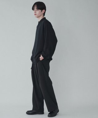 WEGO トロミBIGバンドカラーシャツ ブラック