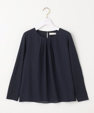 ANY SIS L 【吸水速乾・UVケア】コンフォートジャージー シフォンコンビ カットソー ネイビー