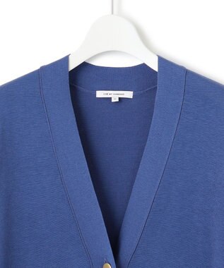 23区 S 【洗える】シルクコットン カーディガン ダルブルー系