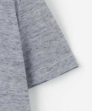 JOSEPH ABBOUD 【吸水速乾/軽量】リネンTOPピケ Tシャツ ブルー系