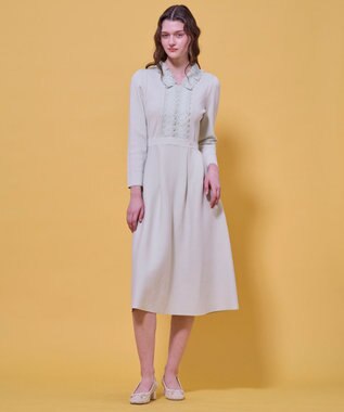 TOCCA LACE ROAD STORY ニットドレス ライトグリーン系