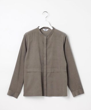 J.PRESS LADIES S Lightシャツコール ブラウス モカ系