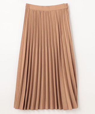 ANY 【ウエストゴム】リネンライクエアーヴィンテージ プリーツスカート ライトモカ