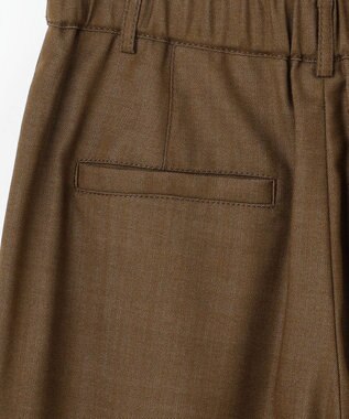 自由区 デニムライクツイルワイド パンツ ブラウン