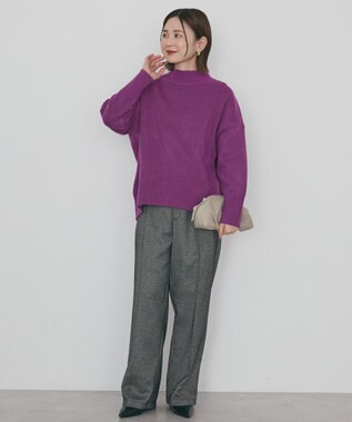 AMERICAN HOLIC モックネックコクーンニットプルオーバー Purple