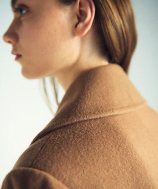 GRACE CONTINENTAL 刺繍ウールコート キャメル