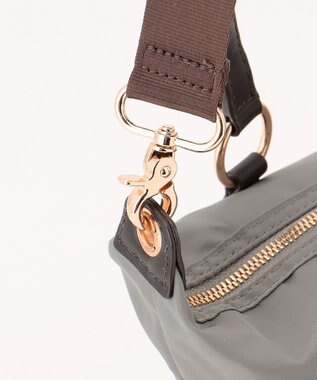 LA BAGAGERIE ウォータープルーフナイロン　2WAYハンドバッグ ダークグレー