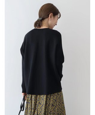 AMERICAN HOLIC バイパチ袖リブラグランニットプルオーバー Black