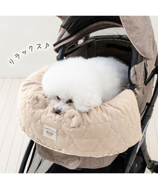 PET PARADISE ペットパラダイス くまちゃん キルト カート用 クッション ベージュ