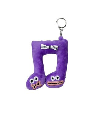 WEGO るんるん音符モンスターぬいぐるみキーホルダー パープル