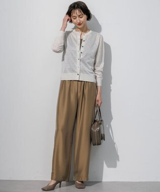23区 S 【Oggi掲載】クールタッチタフタ ワイドパンツ キャメル系