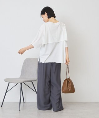 AMERICAN HOLIC レイヤード風加工Ｔシャツ Off White
