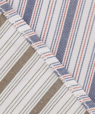 J.PRESS MEN オーガニックコットン ダブルチューブマルチストライプ シャツ ブルー系1