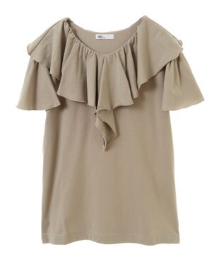 CRAFT STANDARD BOUTIQUE フリルデザインTee Gray Beige