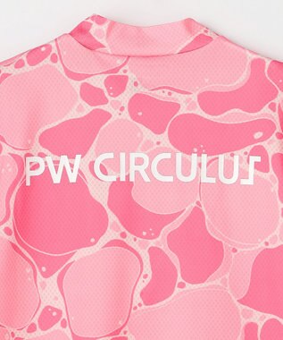 PW CIRCULUS 【MEN】WATER SURFACE プリントモックネックT ゴルフウェア レディース ピンク系5