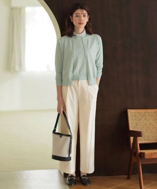 J.PRESS LADIES azulejoスクエアプリント スカーフ ネイビー系5