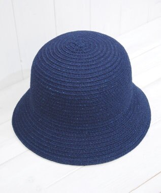 石田製帽 インディゴコットンブレード　バケットハット ネイビー