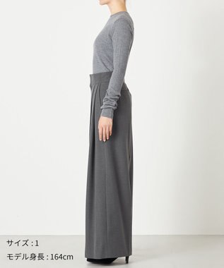 NAVE 【Nave・洗える】2WAYツイル ワイドパンツ ライトグレー系