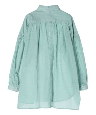 AMERICAN HOLIC カルゼギャザーシャツチュニック Stripe Green