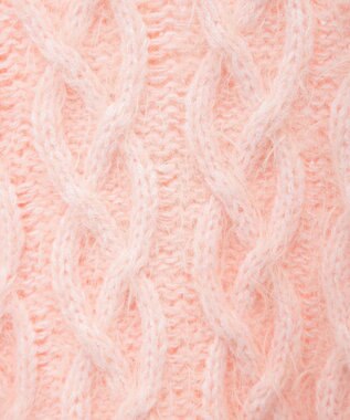 Green Parks armonia．シャギーケーブルニット Pink