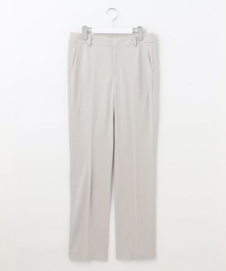 自由区 L 【洗える】WASHABLEPONTE テーパードパンツ ライトグレー系