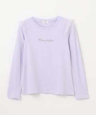 ANY KIDS 【WEB限定】7days プリント Tシャツ サックスブルー×袖チュール