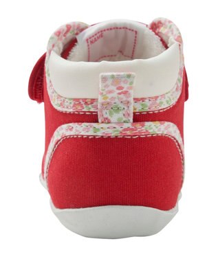 MIKI HOUSE HOT BISCUITS 【11.5-13.5cm】 小花柄 パイピング ファーストベビーシューズ 赤