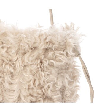 UNBILLION カシュカシュ cachecache / ベビーラム風巾着ミニバッグ アイボリー