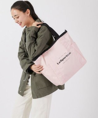 LeSportsac LG REVERSIBLE PKT TOTE/2ウェイピーチブラッシュ/サンダー