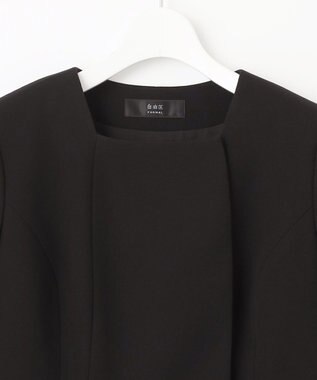 自由区 FORMAL 【襟華やか】エレガント ジャケット＋ワンピース ブラック系