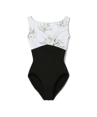 Chacott ノースリーブレオタード グリーンプリント