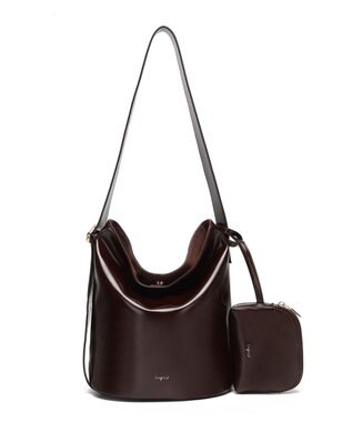 style code 【Ungrid/アングリッド】　ポーチチャーム付　バックルベルトバケットバッグ／500mlペットボトル収納可能 ブラウン