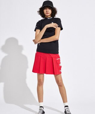 PW CIRCULUS 【UVカット / 吸水速乾 / 伸縮性抜群】【WOMEN】NEW バックメッシュモック T ゴルフウェア レディース ブラック系