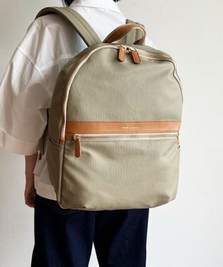 Hekhèr Le Style de Vie 【日本製 / A4サイズ対応/汚れにくい】PUコットンキャンバス リュックサック ベージュ