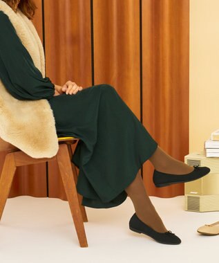 steppi 【洗える/撥水】ラウンド バレエ パンプス ブラック