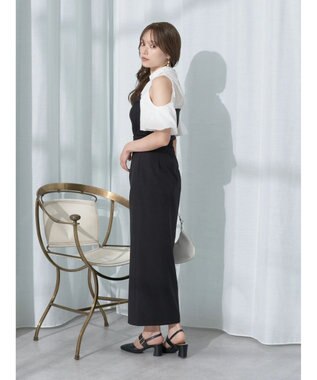 earth music&ecology オープンショルダードッキングプルオーバー Ivory