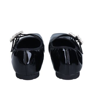 Bridget Birkin 【PARADIS COULEUR】ビジューバックルダブルストラップバレエ ブラックエナメル