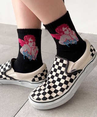 WEGO デザインパイルクルーソックス（14㎝） 柄2