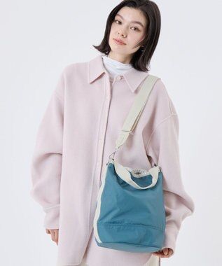 LeSportsac CONVERTIBLE BUCKET BAG/ブルーインディゴ/ベージュ