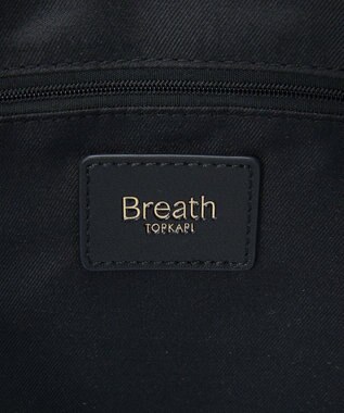 TOPKAPI 【Breath TOPKAPI】レザーコンビ 雑材風 シンプル トートバッグ チャーム付き　A4 / 軽量 ブラック