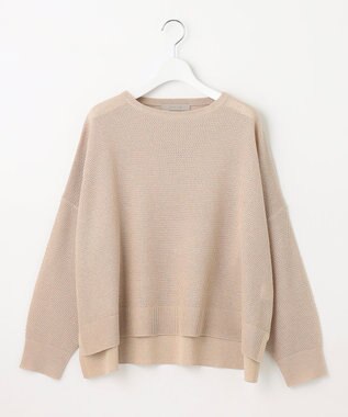 UNFILO 【洗える】リネンリンクスメッシュ　プルオーバー ベージュ