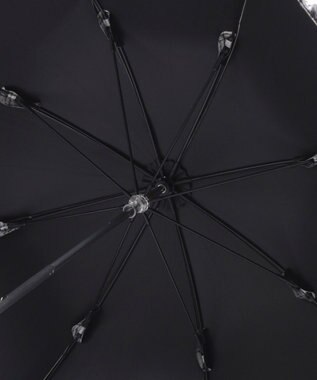 MOONBAT 【晴雨兼用日傘】LANVIN en Bleu (ランバン オン ブルー) 長傘 ドビーフリル 遮光 遮熱 UV ダークグレー（ツイードプリント）