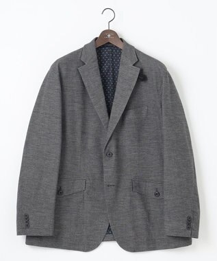 JOSEPH ABBOUD 【キングサイズ・ストレッチ】メランジモールスキン ジャケット グレー系