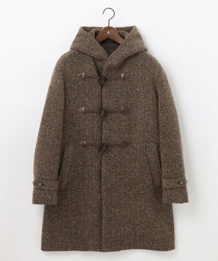 JOSEPH ABBOUD 【軽量/シェットランドツィード/インポート素材】 シェットランドツィード ダッフルコート ダークブラウン系7