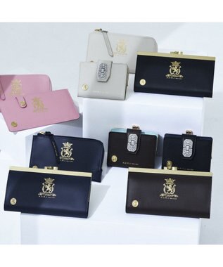 A.D.M.J. 【牛革】セブンティリリィ/ガマグチウォレット ローズ