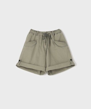 GRACE CONTINENTAL ヘリンボーンツイルハーフパンツ カーキ