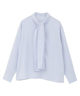 AMERICAN HOLIC 【イージーケア】ナロータイブラウス Sax