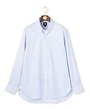 J.PRESS MEN 【KING SIZE】【PREMIUM PLEATS / 形態安定】ピンヘッド ドレスシャツ / B.D. サックスブルー系