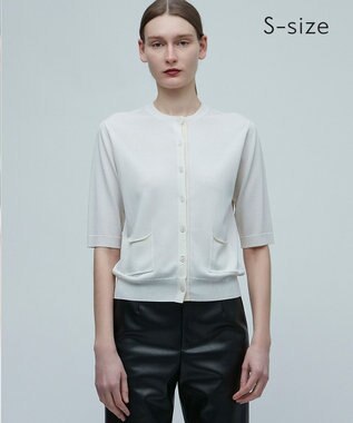 BEIGE， 【S-size】VALOIS / 半袖カーディガン Ecru